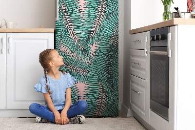 Magnetic refrigerator cover Exotic leaf