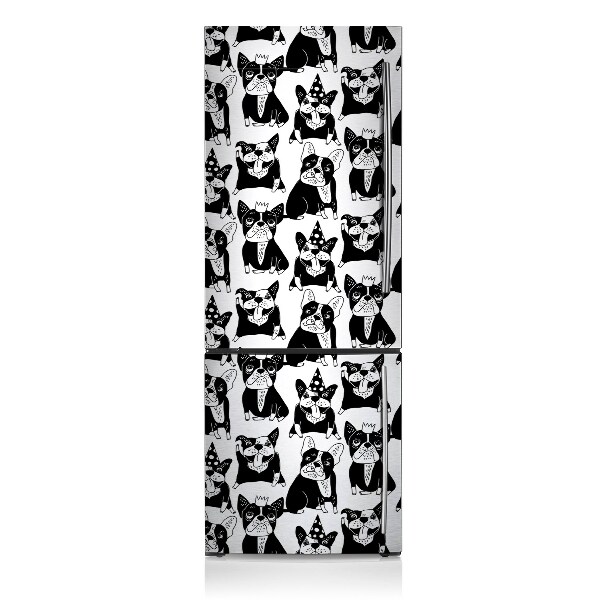 Magnetic refrigerator cover Happy dogs