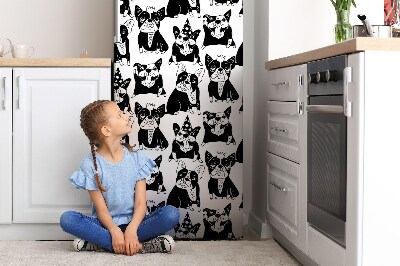 Magnetic refrigerator cover Happy dogs