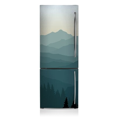 Decoration refrigerator cover Forest mountains