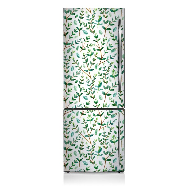 Magnetic refrigerator cover Green branches