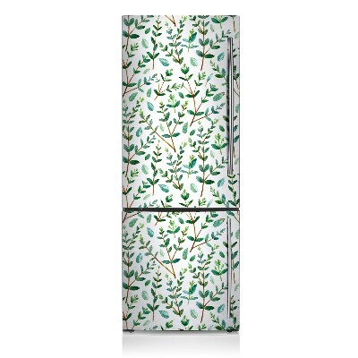 Magnetic refrigerator cover Green branches