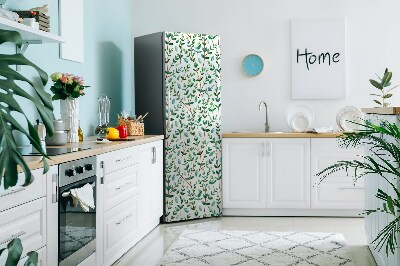 Magnetic refrigerator cover Green branches