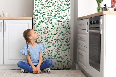 Magnetic refrigerator cover Green branches