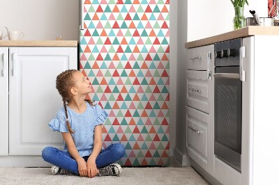 Decoration refrigerator cover Colorful triangles