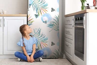 Magnetic refrigerator cover Tropical pattern