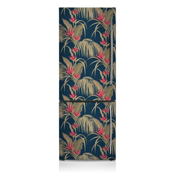 Magnetic refrigerator cover Tropical palm trees