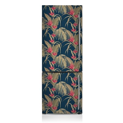 Magnetic refrigerator cover Tropical palm trees