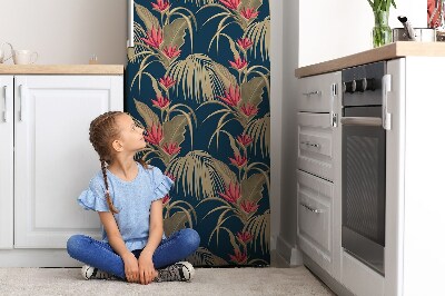 Magnetic refrigerator cover Tropical palm trees