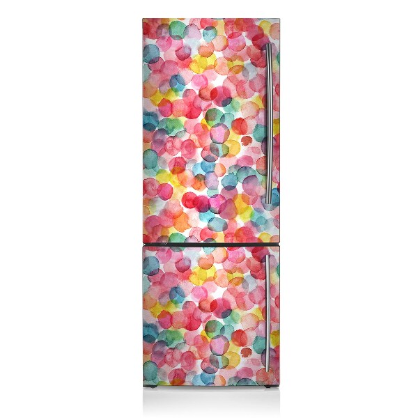 Magnetic refrigerator cover Colorful bubbles