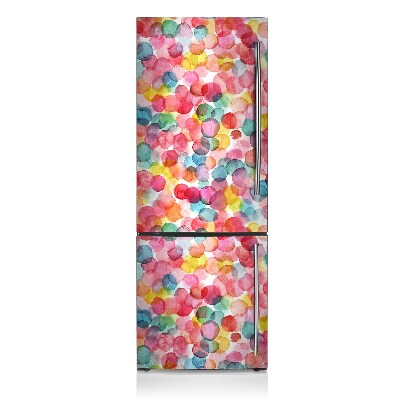 Magnetic refrigerator cover Colorful bubbles