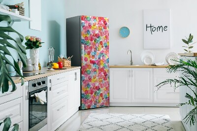 Magnetic refrigerator cover Colorful bubbles