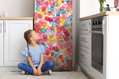 Magnetic refrigerator cover Colorful bubbles