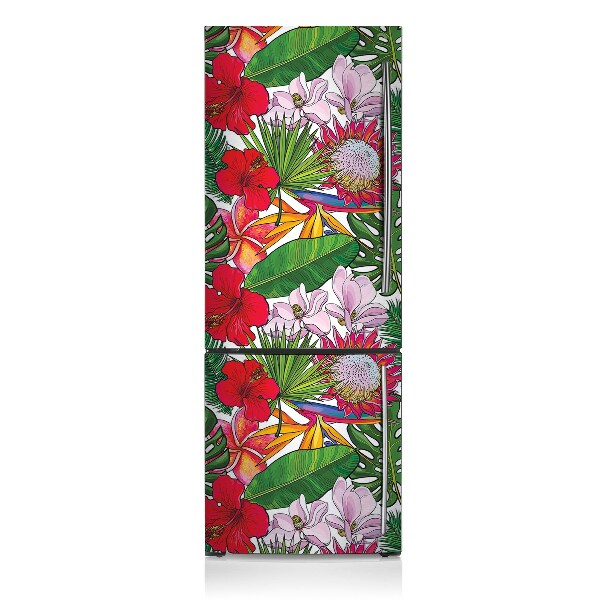 Magnetic refrigerator cover Colorful flowers