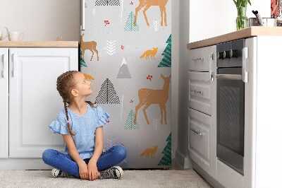 Decoration refrigerator cover Animal forest