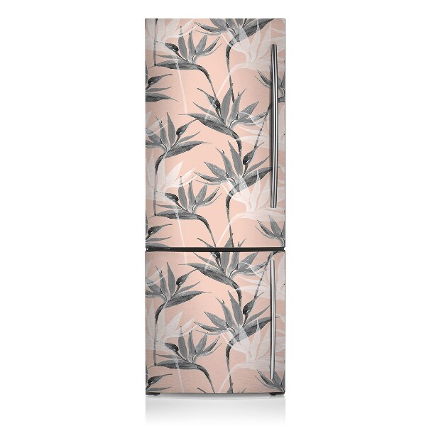 Decoration refrigerator cover Black flowers