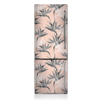 Decoration refrigerator cover Black flowers