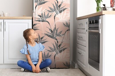 Decoration refrigerator cover Black flowers