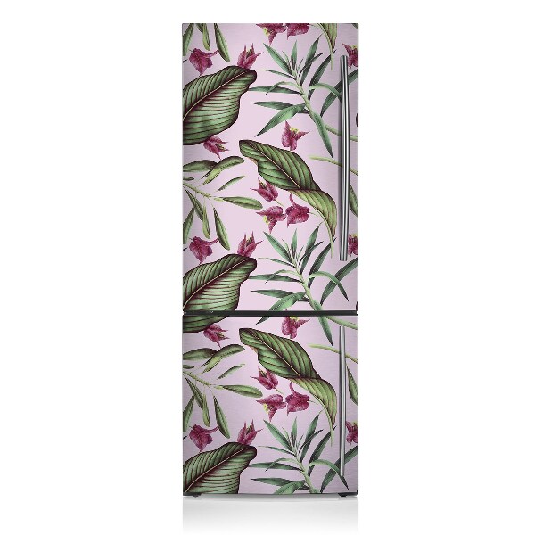 Magnetic refrigerator cover Pink flowers