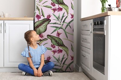 Magnetic refrigerator cover Pink flowers