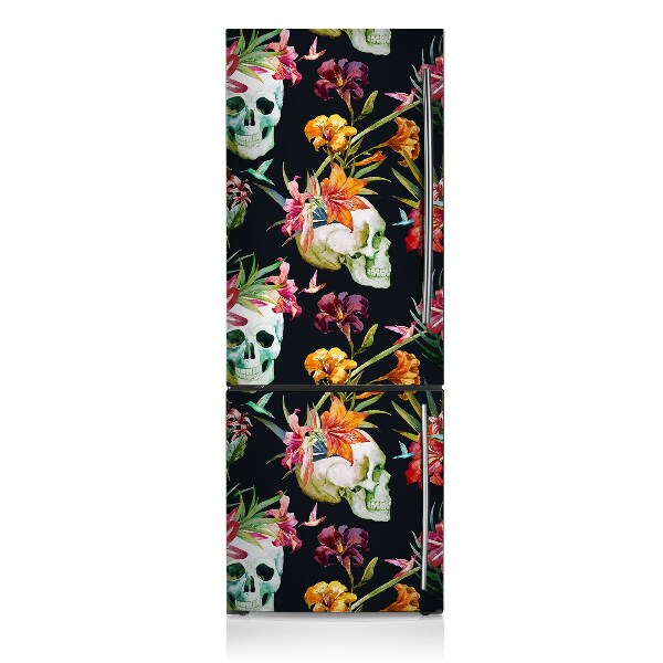 Decoration refrigerator cover Skulls and flowers