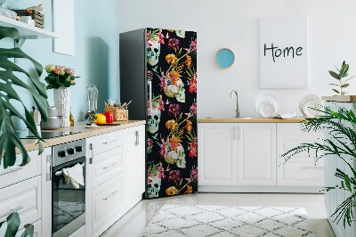 Decoration refrigerator cover Skulls and flowers