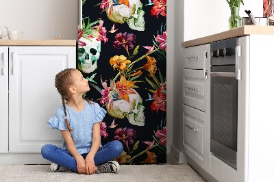 Decoration refrigerator cover Skulls and flowers