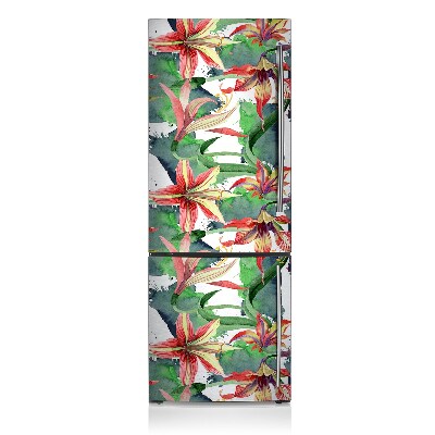 Decoration refrigerator cover Quince flower