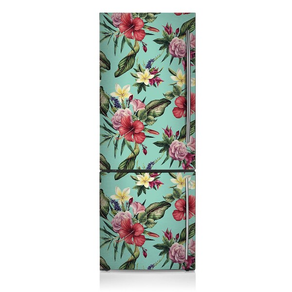 Magnetic refrigerator cover Leaves and flowers