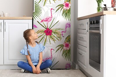 Decoration refrigerator cover Flaming and flowers