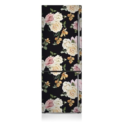 Magnetic refrigerator cover Vintage roses