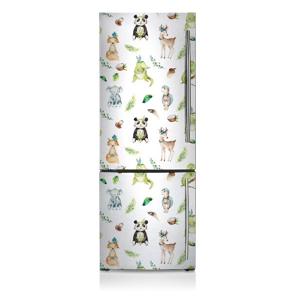 Decoration refrigerator cover Happy animals