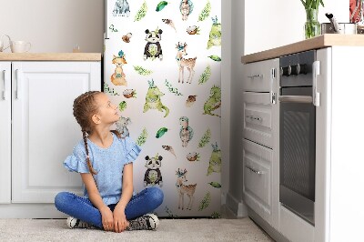 Decoration refrigerator cover Happy animals