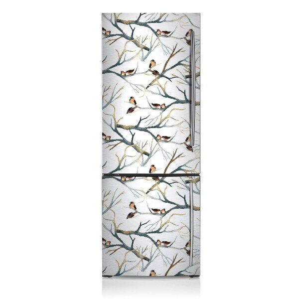 Decoration refrigerator cover Sparrows on branches