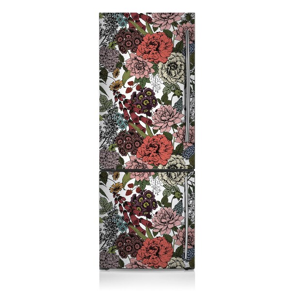 Magnetic refrigerator cover Autumn flowers