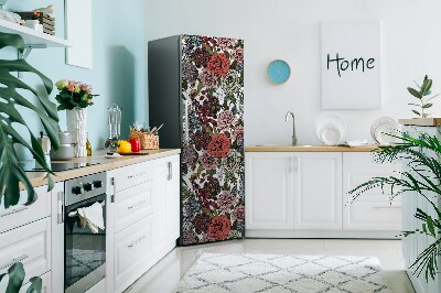 Magnetic refrigerator cover Autumn flowers