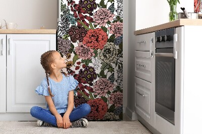 Magnetic refrigerator cover Autumn flowers