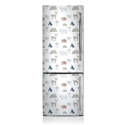 Magnetic refrigerator cover Forest animals