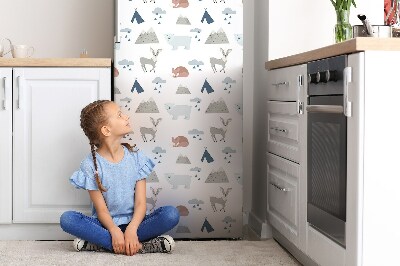 Magnetic refrigerator cover Forest animals