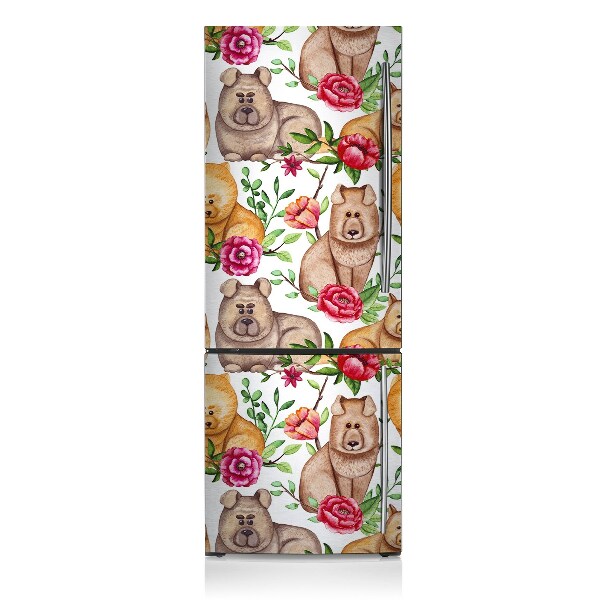 Magnetic refrigerator cover Dogs chow chow