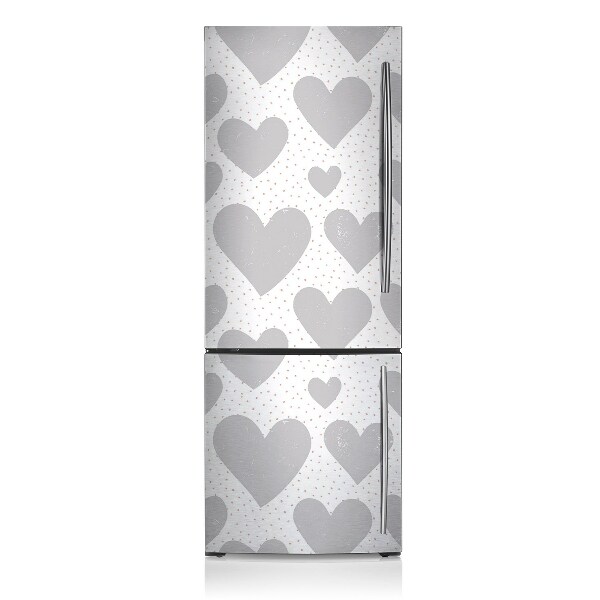 Decoration refrigerator cover Gray heart