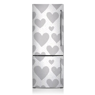 Decoration refrigerator cover Gray heart