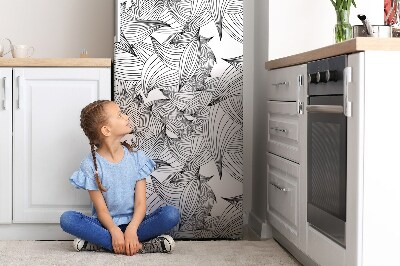 Decoration refrigerator cover Magic lines