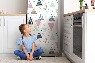 Decoration refrigerator cover Drawn triangles