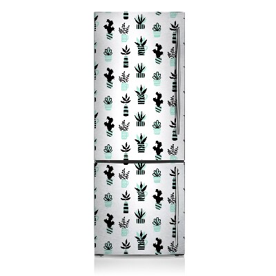 Decoration refrigerator cover Minimalist cacti in pots