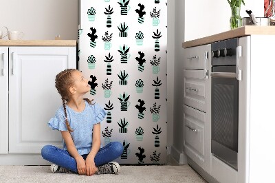 Decoration refrigerator cover Minimalist cacti in pots