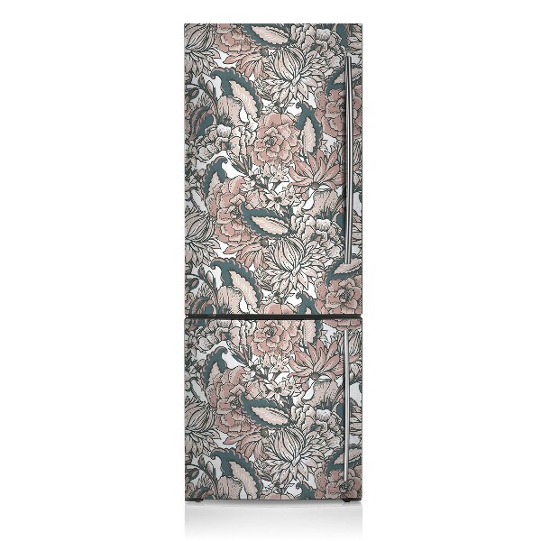 Decoration refrigerator cover Pink flowers