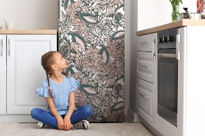 Decoration refrigerator cover Pink flowers