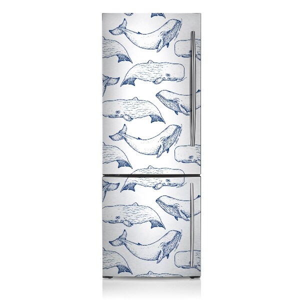 Decoration refrigerator cover Blue whale