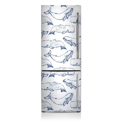 Decoration refrigerator cover Blue whale